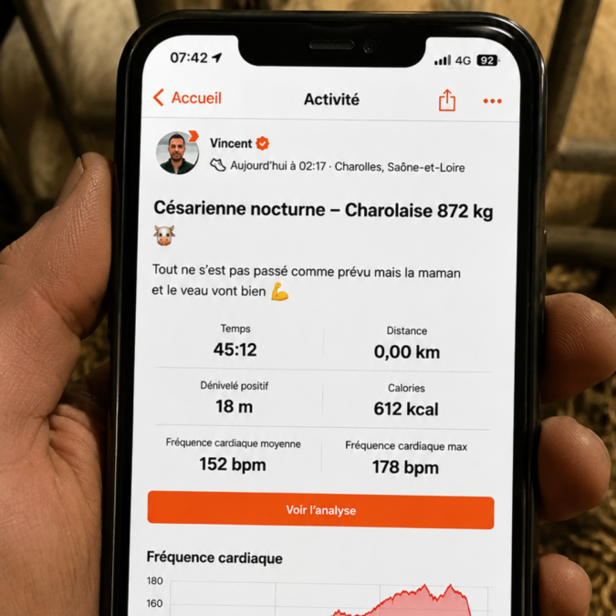 « J&rsquo;ai juste oublié d&rsquo;arrêter ma montre »… Un vétérinaire dans le charolais déclenche malgré lui une révolution sur Strava.