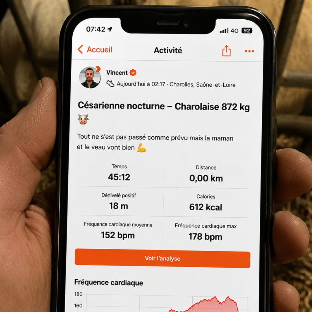 « J&rsquo;ai juste oublié d&rsquo;arrêter ma montre »… Un vétérinaire dans le charolais déclenche malgré lui une révolution sur Strava.